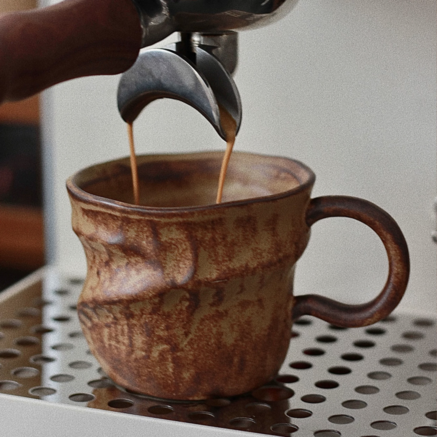 Unique ceramic mug with lava rock inspiration—premium gift for artistic home essentials. A celebration of natural materials, reactive glaze craftsmanship, and cozy home essentials.