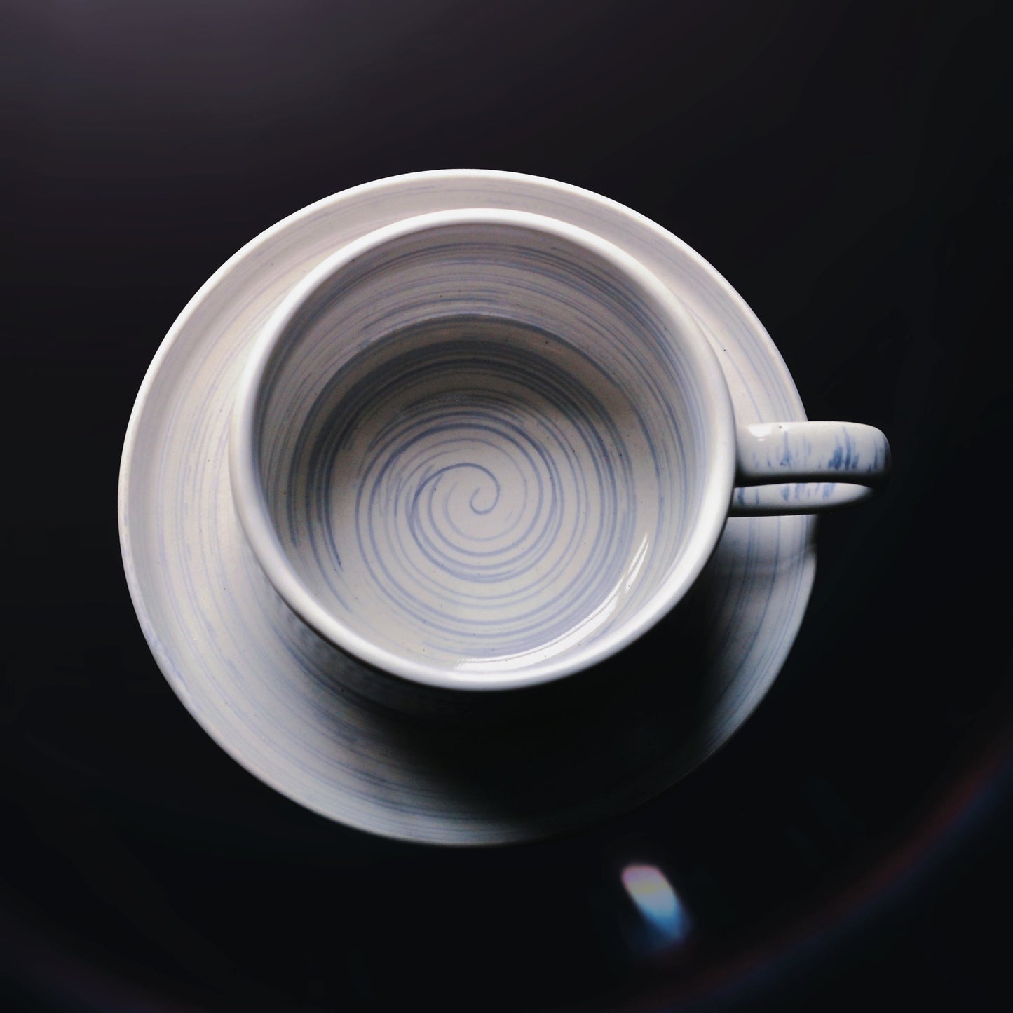 Scandinavian-inspired ceramic cup with Wabi-Sabi imperfections and calming earthy tones.