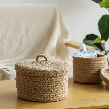 Made from high-quality jute, this small storage basket adds a touch of Scandinavian style while keeping snacks and small essentials neatly stored.