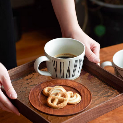 Elegant designed mugs featuring minimalist abstract pattern, perfect for Japandi, cottage, and Nordic styles. Durable, long-lasting and easy to clean.