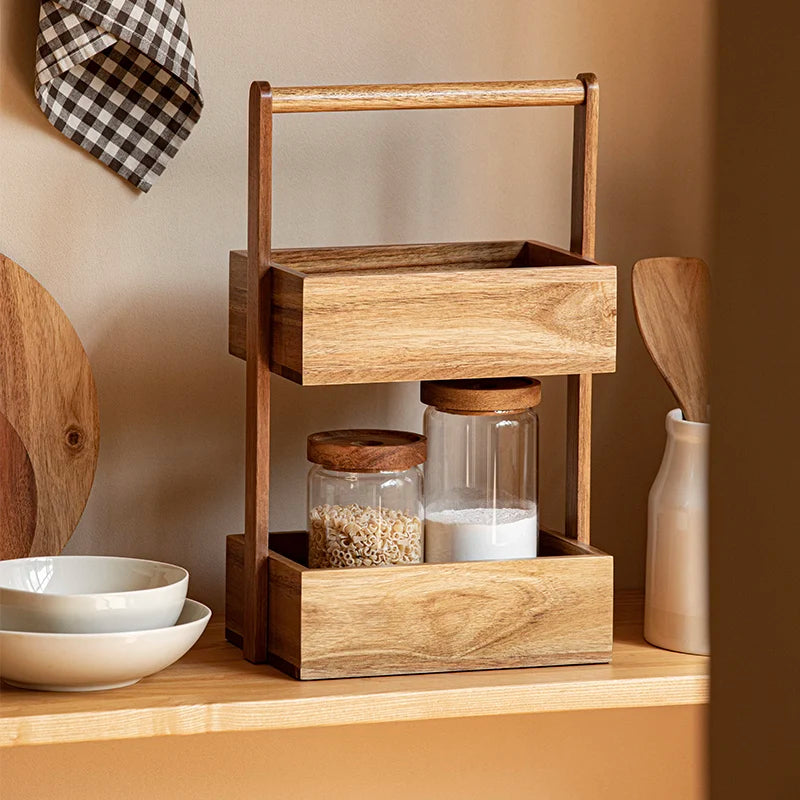 Decorative storage basket for enhancing home decor, featuring a modern classic design in eco-friendly wood