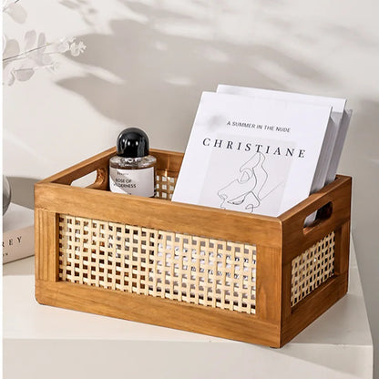 Decorative storage basket made from sustainable materials