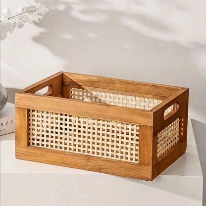 Eco-friendly storage basket suitable for contemporary interiors